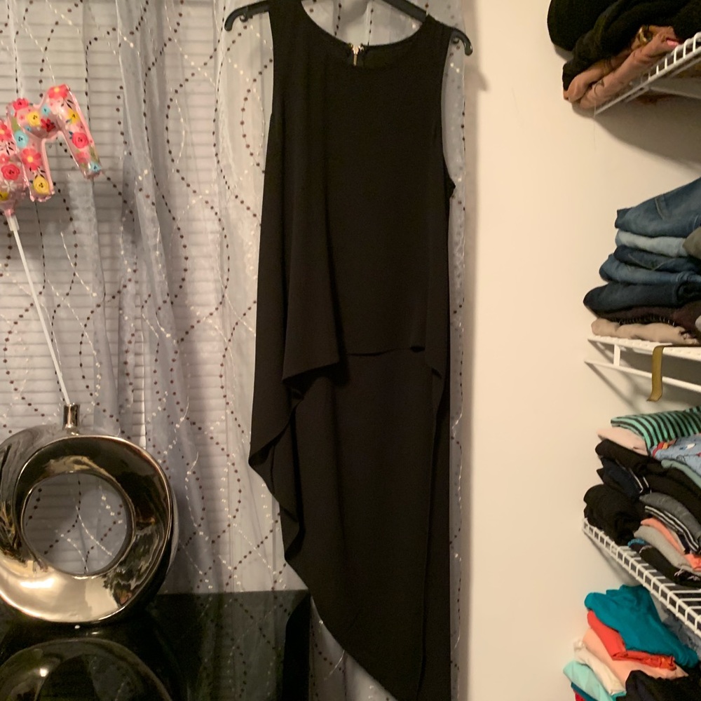 Sheer Bebe short to long shirt